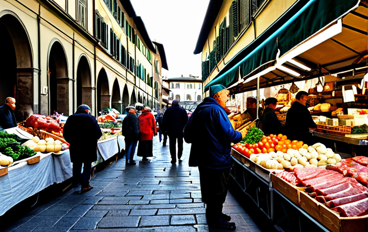 **

"A bustling local market in Florence, Italy. Vendors sell fresh produce, cheeses, and cured meats. People in modest clothing browse the stalls. In the background, historic buildings are visible. Vivid colors, natural light. Safe for work, appropriate content, fully clothed, professional photography, perfect anatomy, correct proportions, well-formed hands, proper finger count, natural body proportions, family-friendly."

**